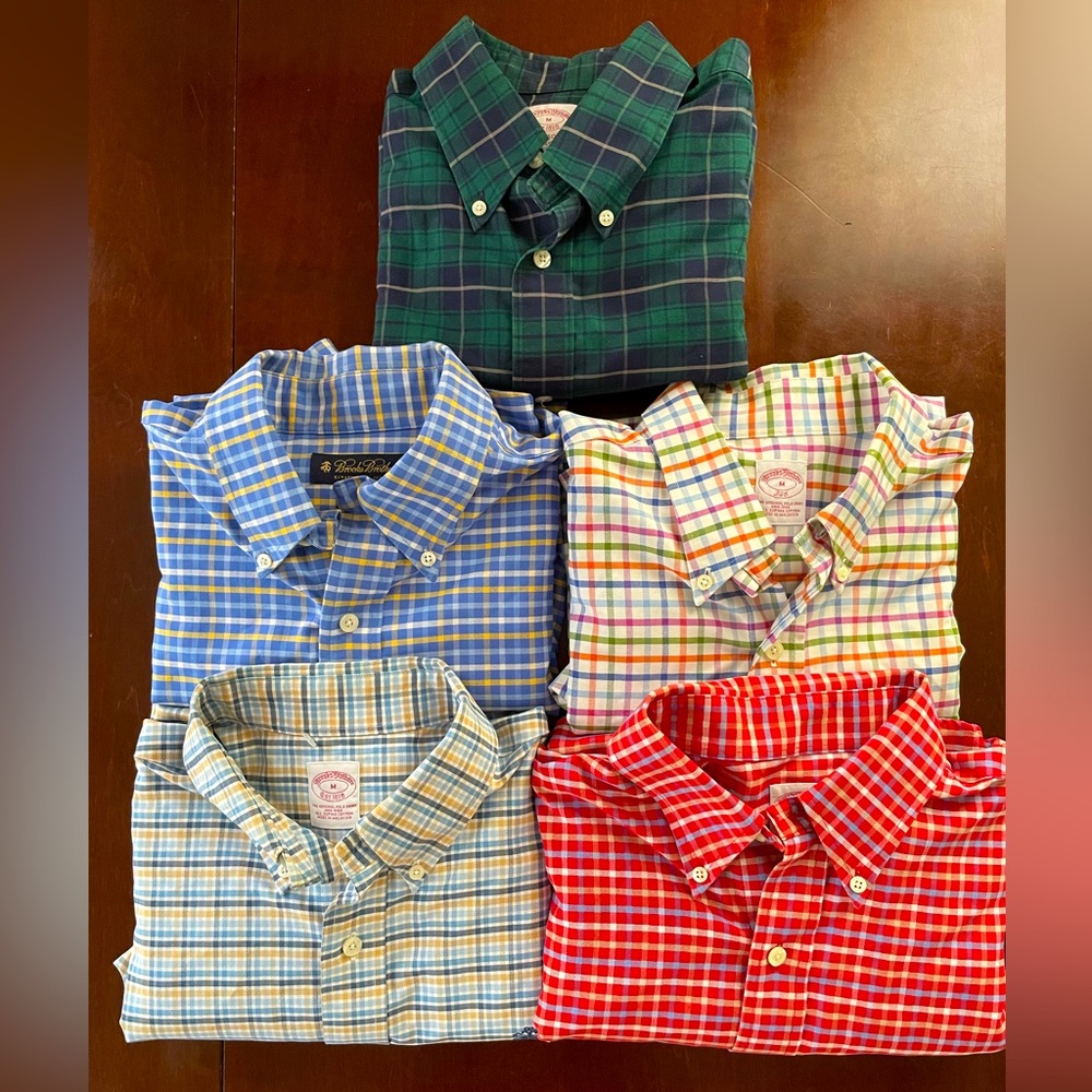 Lot of 5 NWOT Brooks Brothers Oxford Shirts - Men’s Medium